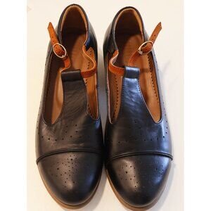 Julia Bo Jane Mary Janes Leather Black Brown